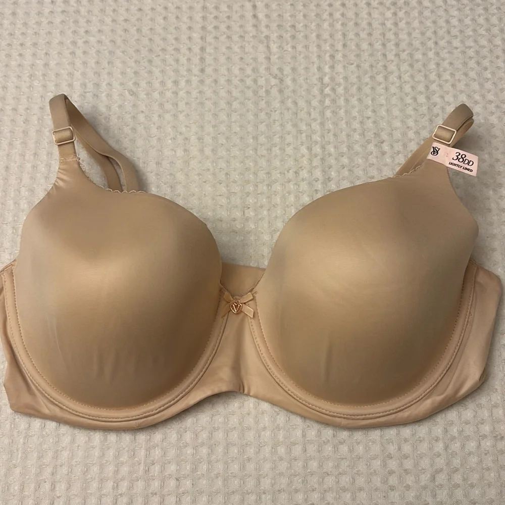 NEW! $50 VICTORIA’S SECRET 38DD(E) Lightly Lined Demi Bra BEIGE Padded Underwire - Picture 4 of 15